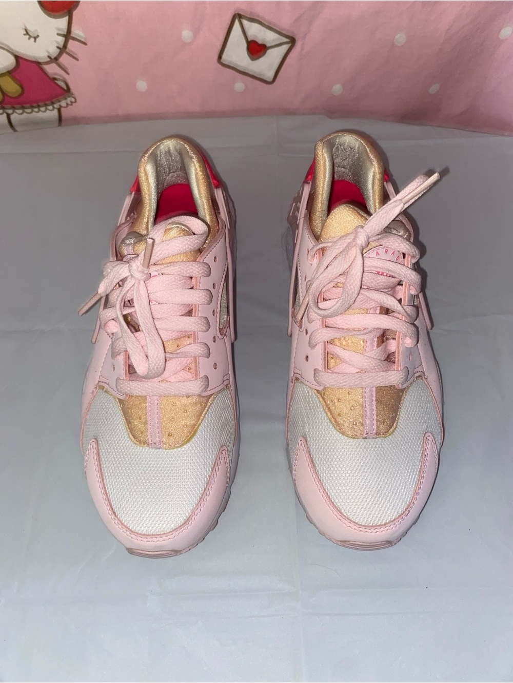 Nike Women's Pink and Gold Low-Top Sneakers